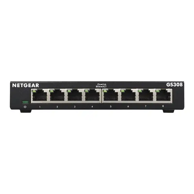 NETGEAR GS308v3 - Commutateur - non géré - 8 x 10 - 100 - 1000 - de bureau, fixation murale (GS308-300PES)_1